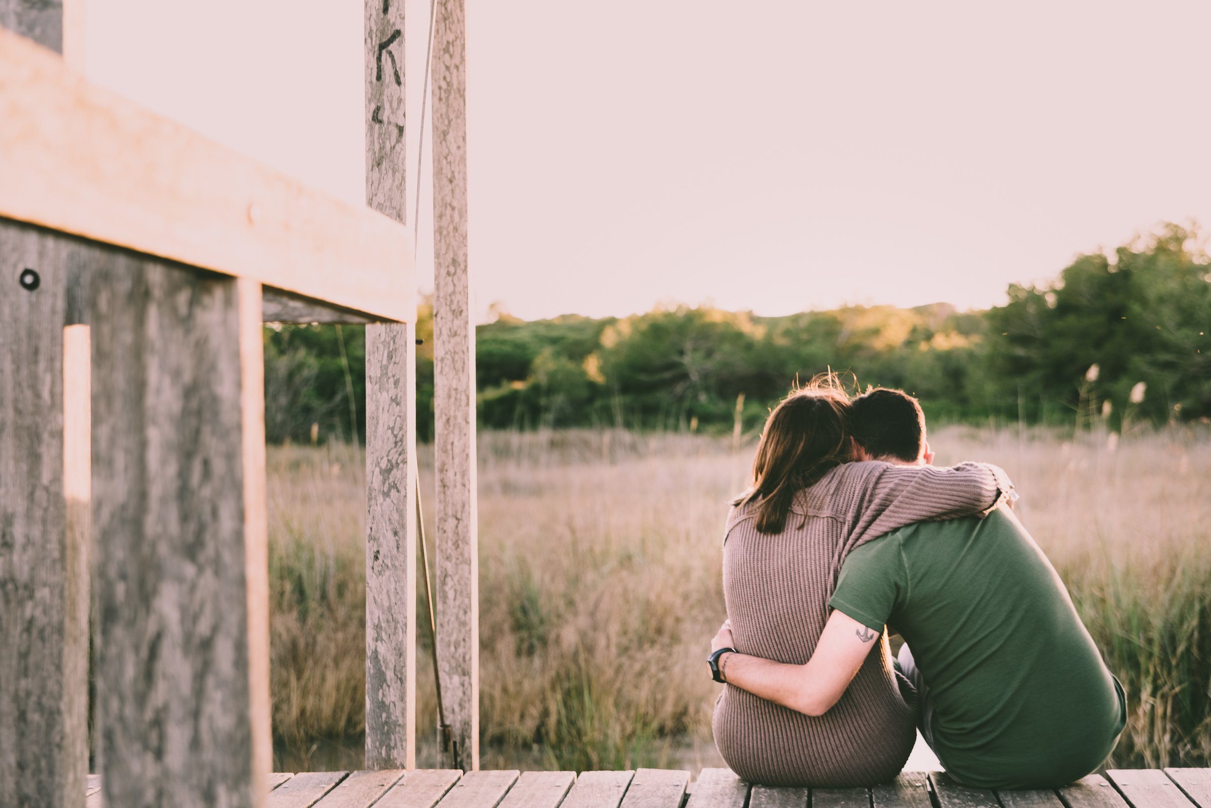 Couple in Love Embraced on Their Backs to Reconcile and Celebrat